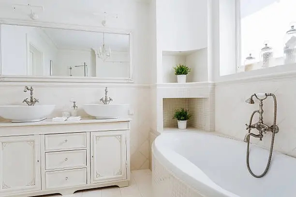 white minimal bathroom -kitchen and bathroom remodeling