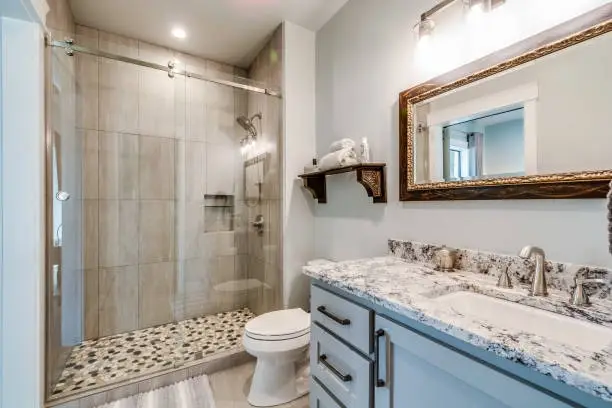 luxurious bathroom design with luxurious sink and mirror -small bathroom shower remodel